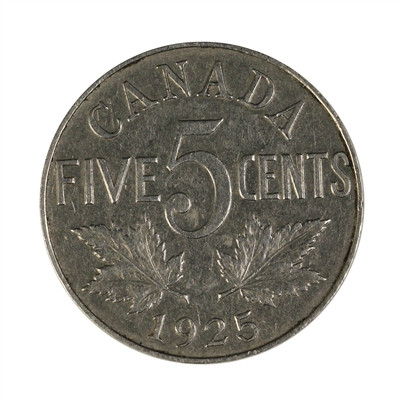 1925 Canada 5-cents Very Fine (VF-20) $