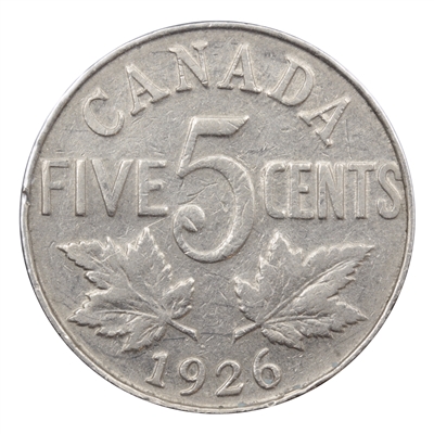 1926 Far 6 Canada 5-cents Fine (F-12) $