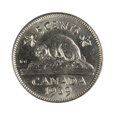 1939 Canada 5-cents Brilliant Uncirculated (MS-63) $
