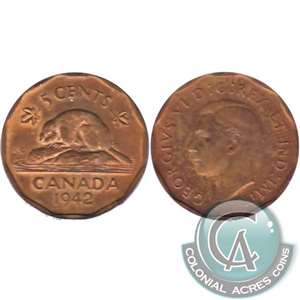 1942 Tombac Canada 5-cents EF-AU (EF-45)