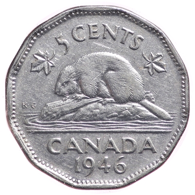 1946 Arrow Head Canada 5-cents Very Fine (VF-20)