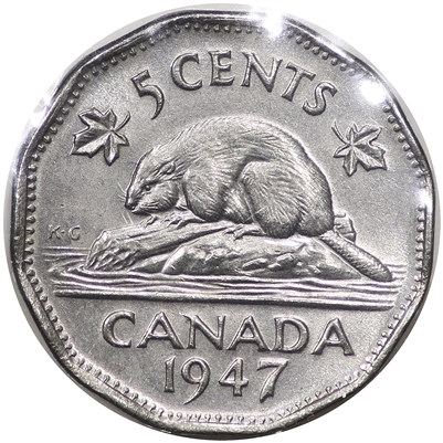 1947 Canada 5-cents Uncirculated (MS-60)