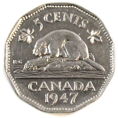 1947 Canada 5-cents AU-UNC (AU-55)