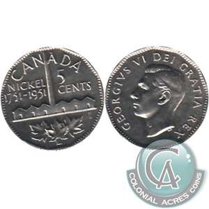 1951 Refinery Canada 5-cents Uncirculated (MS-60)