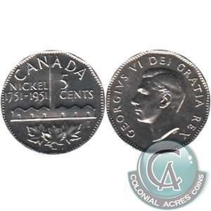 1951 Refinery Canada 5-cents Brilliant Uncirculated (MS-63)