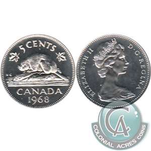 1968 Canada 5-cents Proof Like