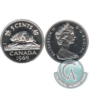 1969 Canada 5-cents Proof Like