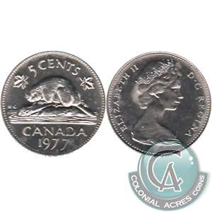 1977 Low 7 Canada 5-cents Brilliant Uncirculated (MS-63)