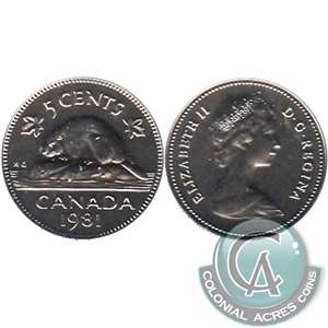 1981 Canada 5-cents Proof Like