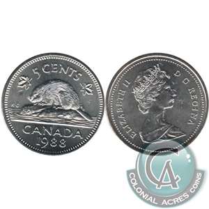 1988 Canada 5-cents Brilliant Uncirculated (MS-63)