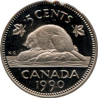 1990 Canada 5-cents Proof