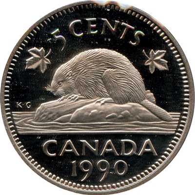 1990 Canada 5-cents Proof