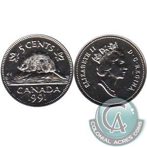 1991 Canada 5-cents Proof Like