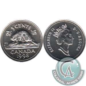 1998 Canada 5-cents Proof Like