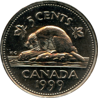 1999P (test) Canada 5-cents Brilliant Uncirculated (MS-63)