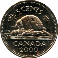 2000 Canada 5-cents Brilliant Uncirculated (MS-63)