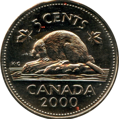 2000 Canada 5-cents Brilliant Uncirculated (MS-63)