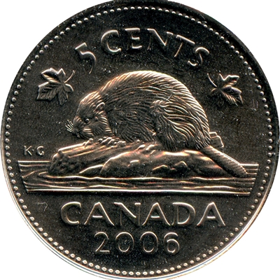 2006P Canada 5-cents Brilliant Uncirculated (MS-63)