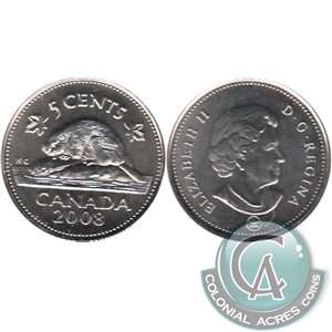 2008 Canada 5-cents Brilliant Uncirculated (MS-63)