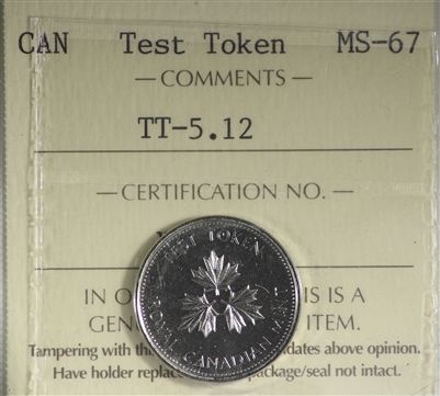 (2004) Canada 5-cents Test Token TT-5-12 ICCS Certified MS-67