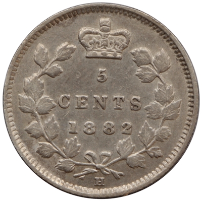 1882H Canada 5-cents EF-AU (EF-45) $