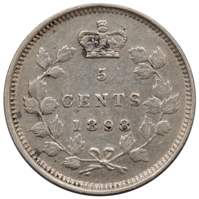 1898 Canada 5-cents Extra Fine (EF-40) $