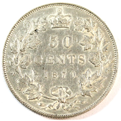 1870 LCW Canada 50-cents EF-AU (EF-45) $