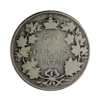1870 LCW Canada 50-cents G-VG (G-6) $