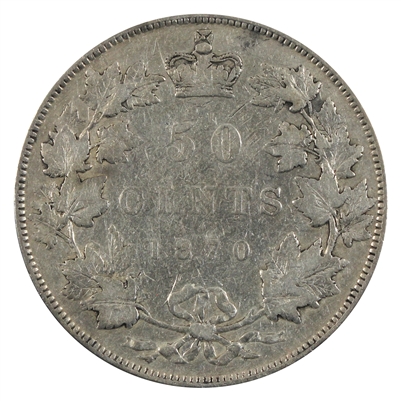 1870 LCW Canada 50-cents VG-F (VG-10) $