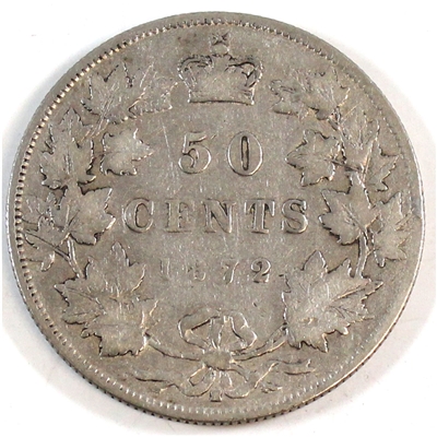 1872H Canada 50-cents Fine (F-12) $