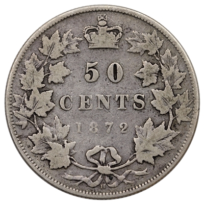 1872H Canada 50-cents Very Good (VG-8) $