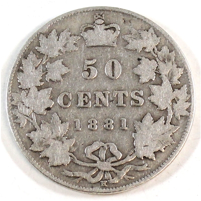 1881H Canada 50-cents G-VG (G-6) $