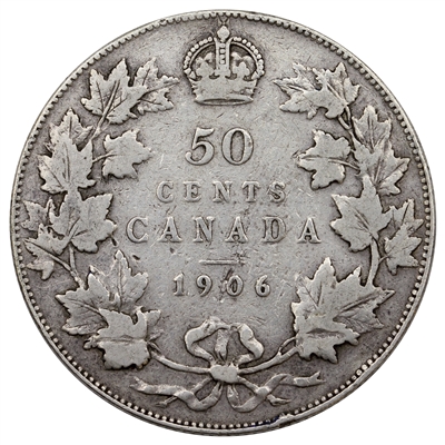 1906 Canada 50-cents F-VF (F-15) $