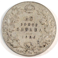 1909 Canada 50-cents F-VF (F-15) $