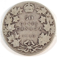 1910 Victorian Leaves Canada 50-cents Good (G-4)