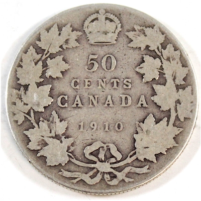1910 Victorian Leaves Canada 50-cents Good (G-4)