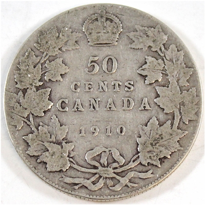 1910 Victorian Leaves Canada 50-cents G-VG (G-6)