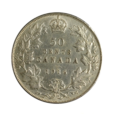 1916 Canada 50-cents Very Fine (VF-20) $