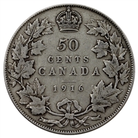 1916 Canada 50-cents VG-F (VG-10)