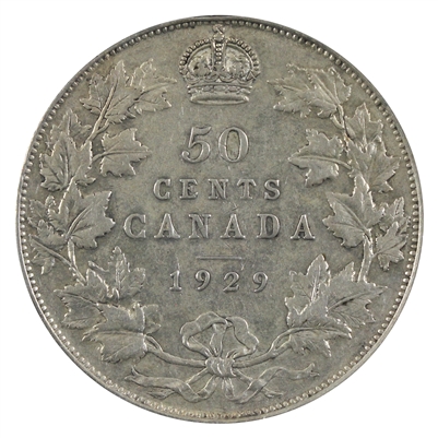 1929 Canada 50-cents VF-EF (VF-30) $