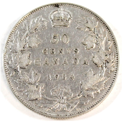 1934 Canada 50-cents Fine (F-12) $