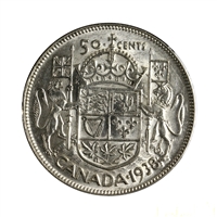 1938 Canada 50-cents VF-EF (VF-30)