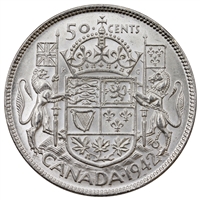 1942 Canada 50-cents Uncirculated (MS-60)