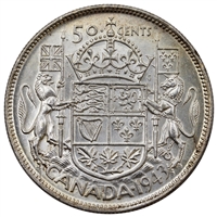 1943 Canada 50-cents AU-UNC (AU-55)