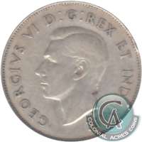 1950 No Design Canada 50-cents Fine (F-12)