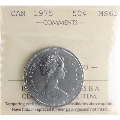 1974 Canada 50-cents ICCS Certified MS-65