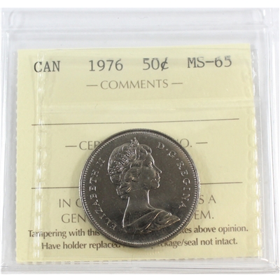 1976 Canada 50-cents ICCS Certified MS-65
