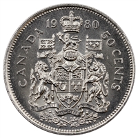 1980 Canada 50-cents Brilliant Uncirculated (MS-63)