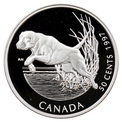 1997 Canada Labrador Retriever 50-cents Silver Proof_