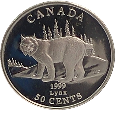 1999 Canada Lynx 50-cents Silver Proof_